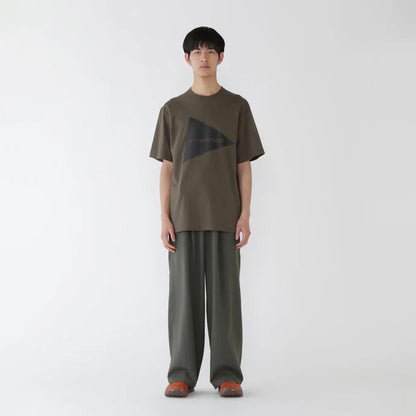 And Wander Logo S/S T-Shirt Khaki