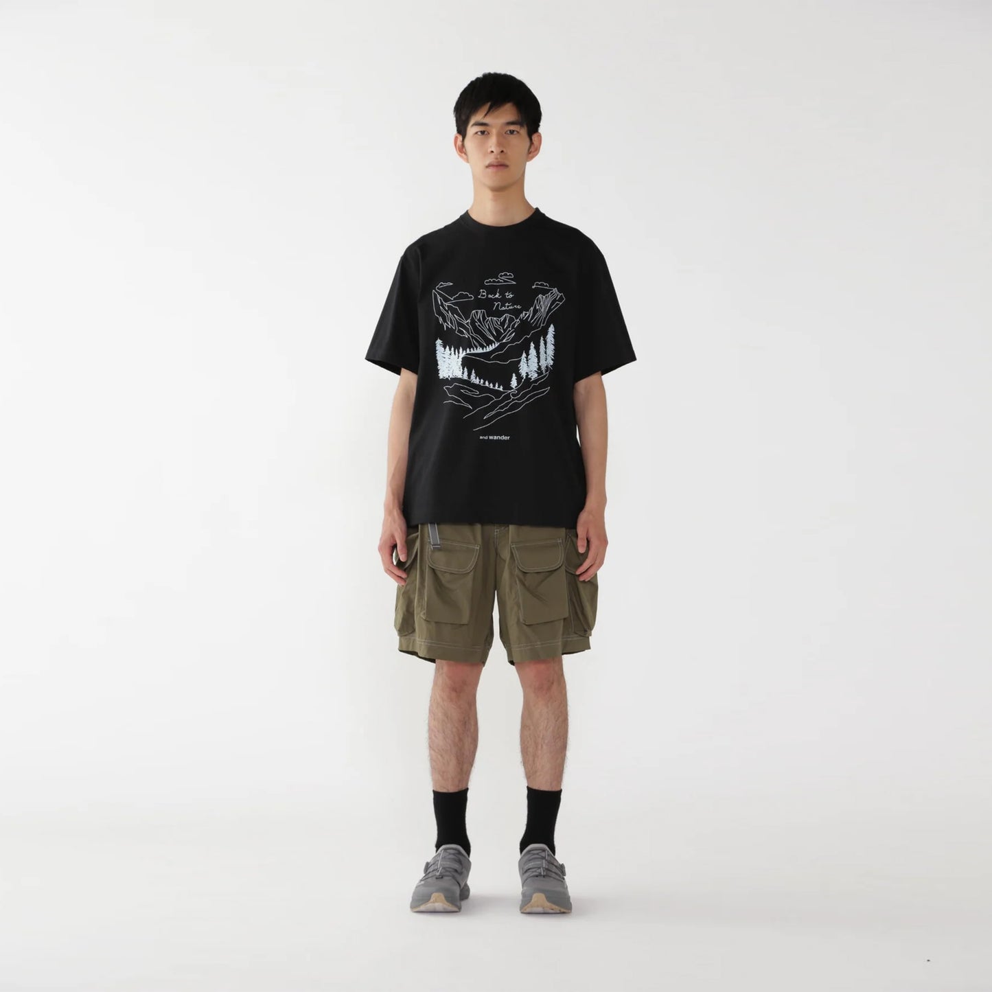 And Wander Multi Pocket Short Pants Khaki
