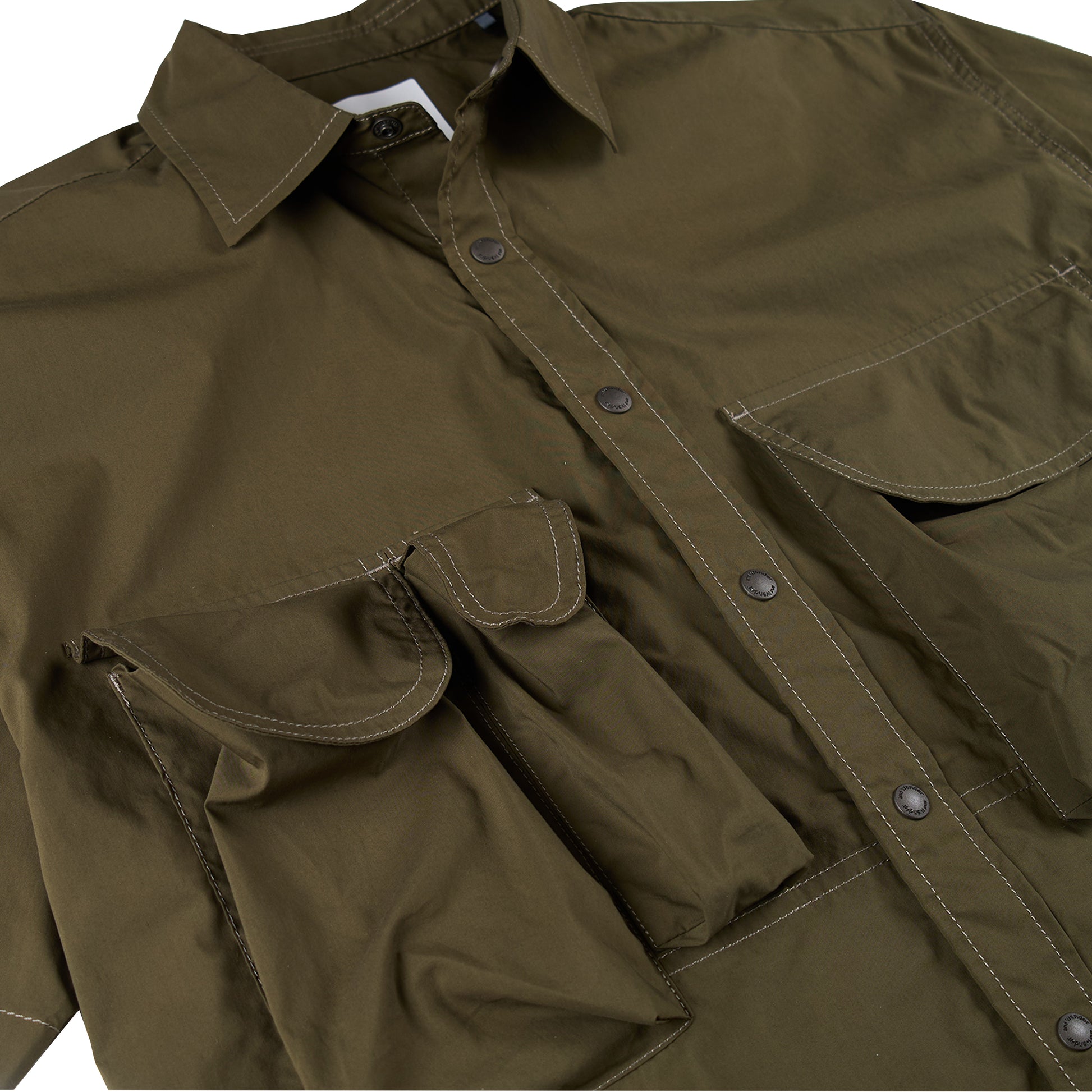 And Wander Multi Pocket S/S Shirt Khaki - The Sporting Lodge