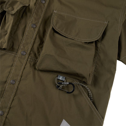 And Wander Multi Pocket S/S Shirt Khaki - The Sporting Lodge