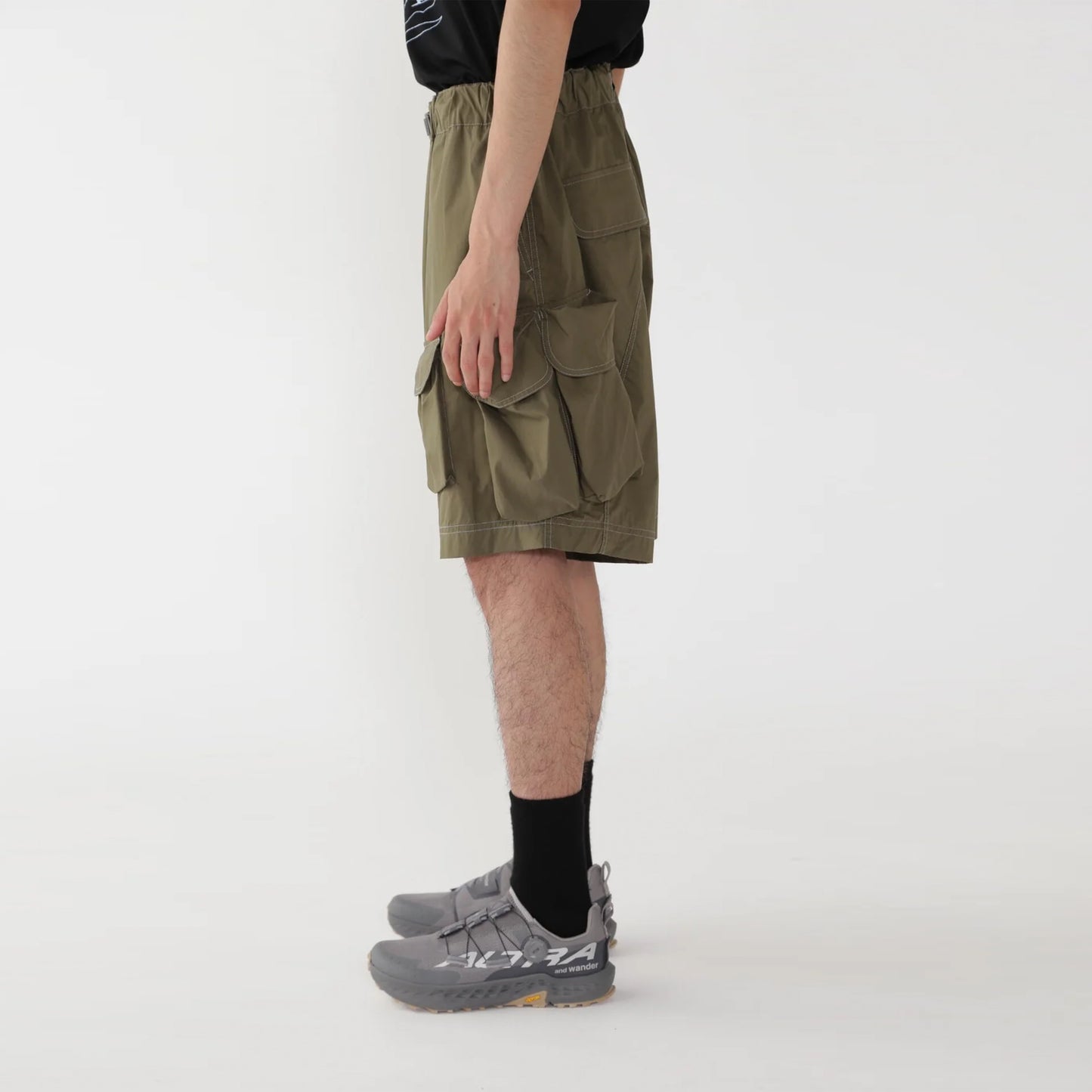 And Wander Multi Pocket Short Pants Khaki