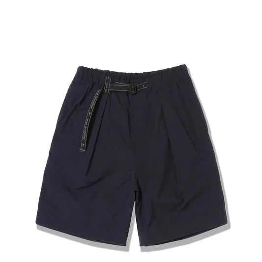 And Wander Nylon Chino Tuck Tapered Short Pants Navy