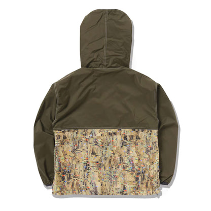 And Wander Pertex Printed Wind Jacket Beige | The Sporting Lodge