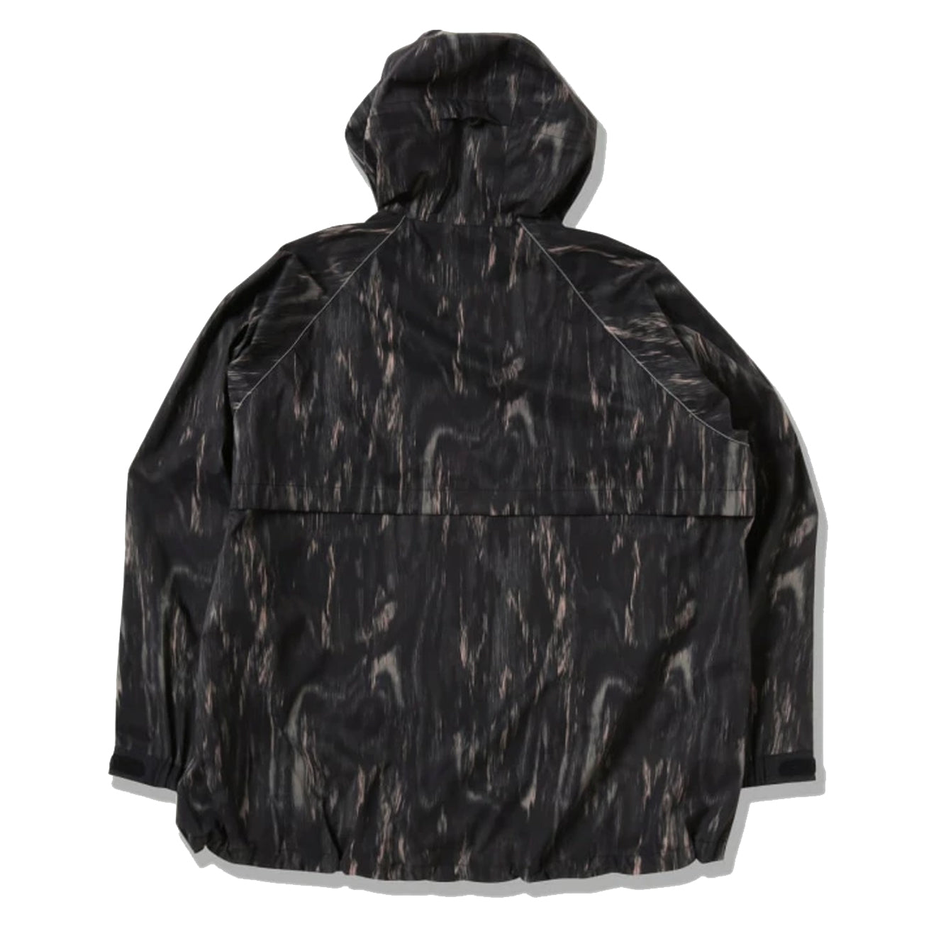 And Wander Printed Rain Jacket Black