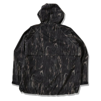 And Wander Printed Rain Jacket Black
