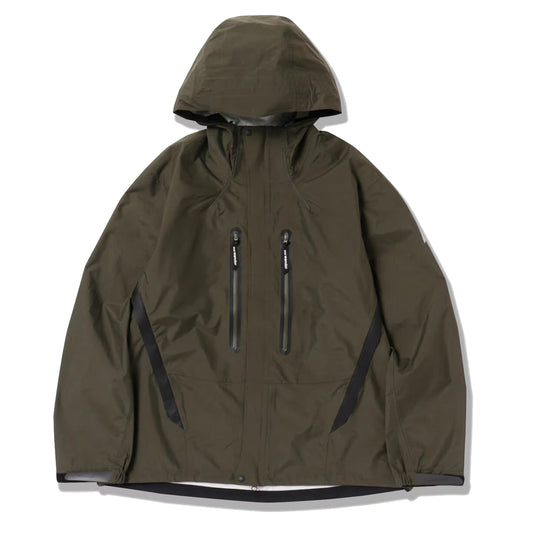 And Wander Womens 2.5L Hiker Rain Jacket Dark Khaki - The Sporting Lodge