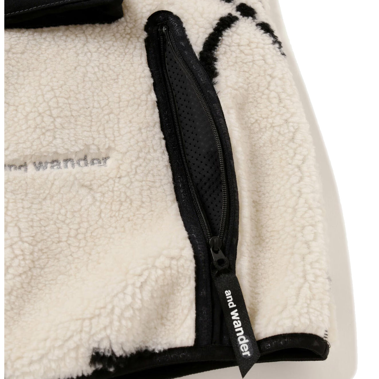 And Wander Womens Daijiro Ohara Map Key Boa Jacket Off White - The Sporting Lodge