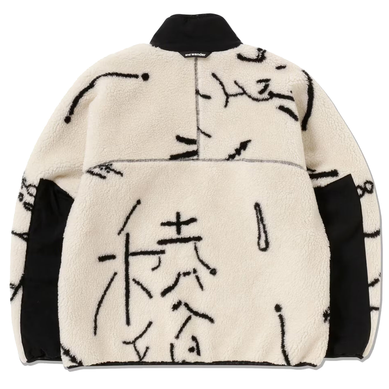 And Wander Womens Daijiro Ohara Map Key Boa Jacket Off White - The Sporting Lodge