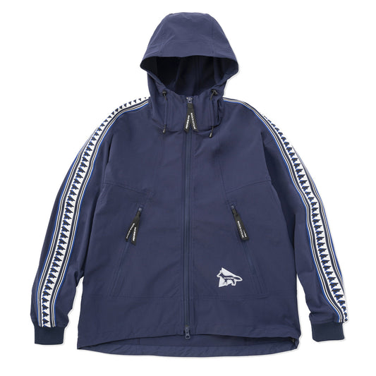 And Wander x Maison Kitsune Trak Hoodie Navy - The Sporting Lodge