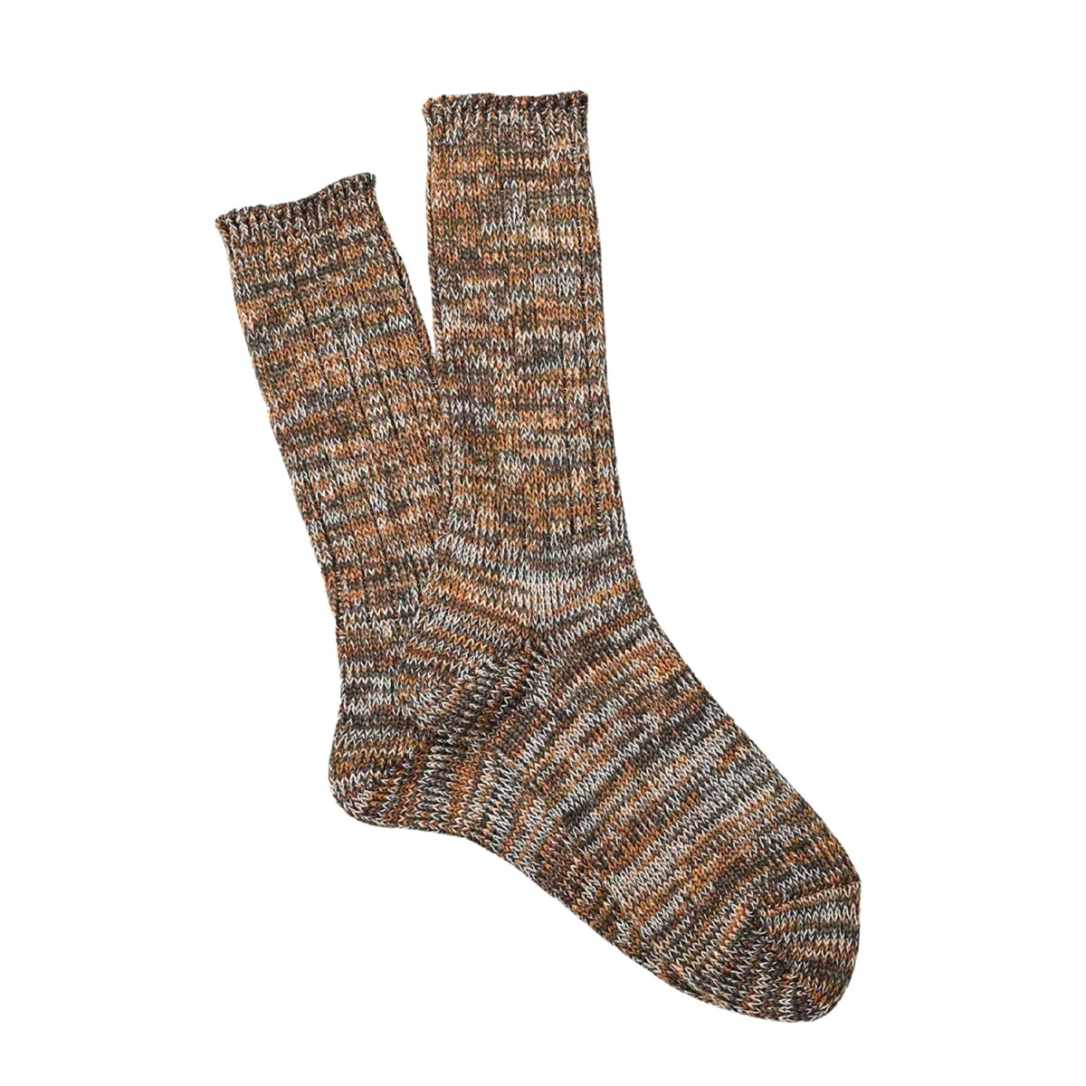 Anonymous Ism 5 Colour Mix Crew Socks Brown