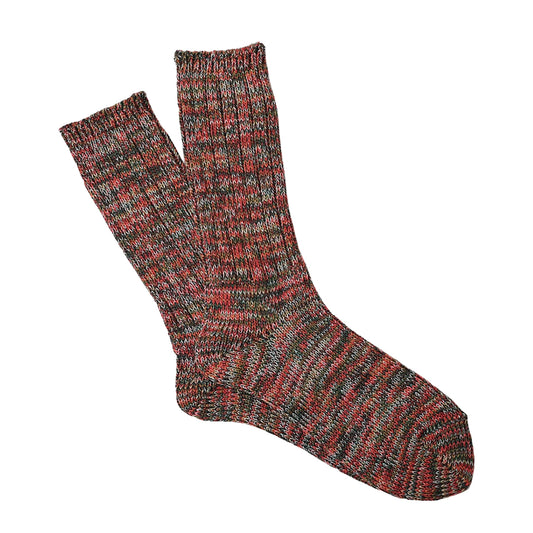 Anonymous Ism 5 Colour Mix Crew Socks Red