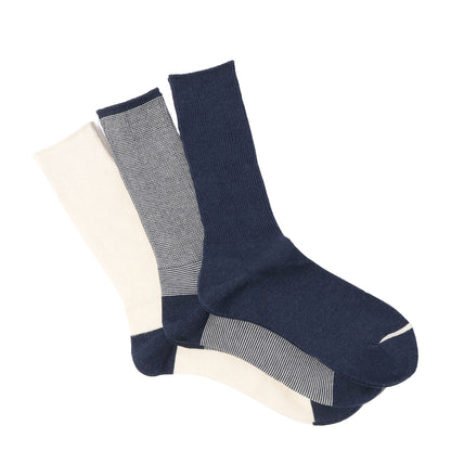 Anonymous Ism American Crew 3 Pair Pack Sock Navy - The Sporting Lodge