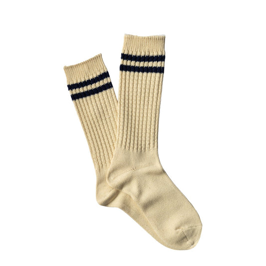 Anonymous Ism OC 2 Line Pique Rib Crew Sock Navy - The Sporting Lodge