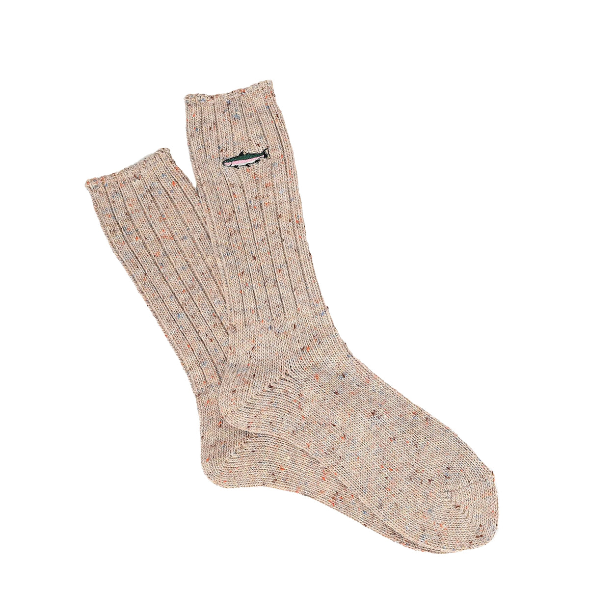 Anonymous Ism Trout EMB Crew Socks Off White