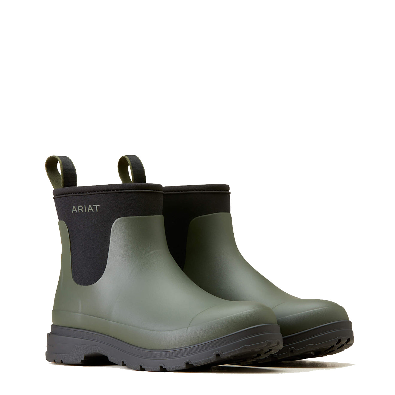 Ariat Womens Kelmarsh Shortie Rubber Boot Dark Olive - The Sporting Lodge