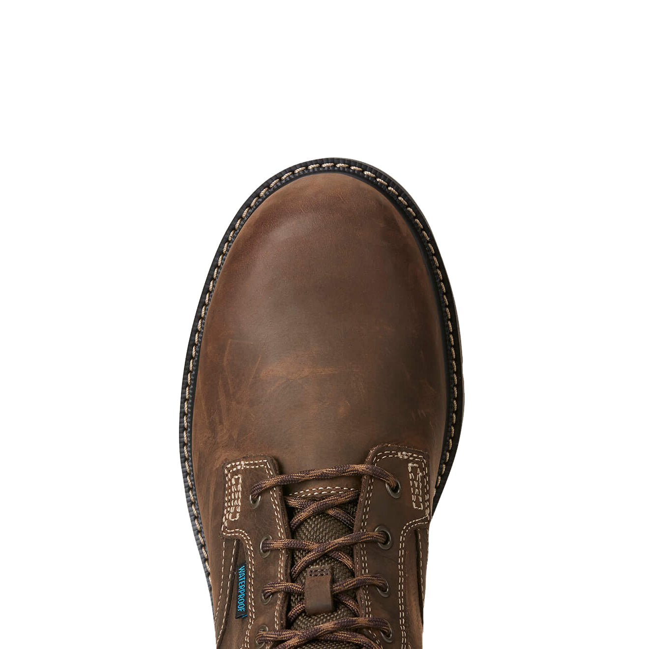 Ariat Groundbreaker 6-Inch Lace Steel Toe Waterproof Work Boot Dark Brown - The Sporting Lodge