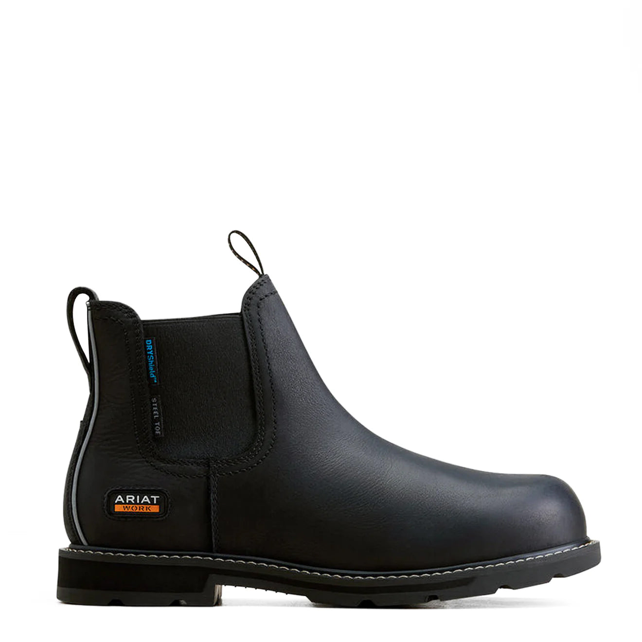 Ariat Groundbreaker Chelsea Waterproof Steel Toe Work Boot Black - The Sporting Lodge