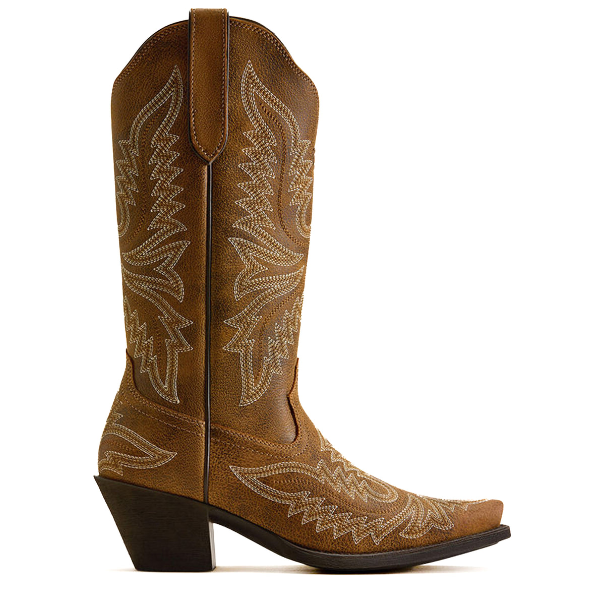 Ariat Womens Round Up Collins D Toe Western Boot Brown Bomber