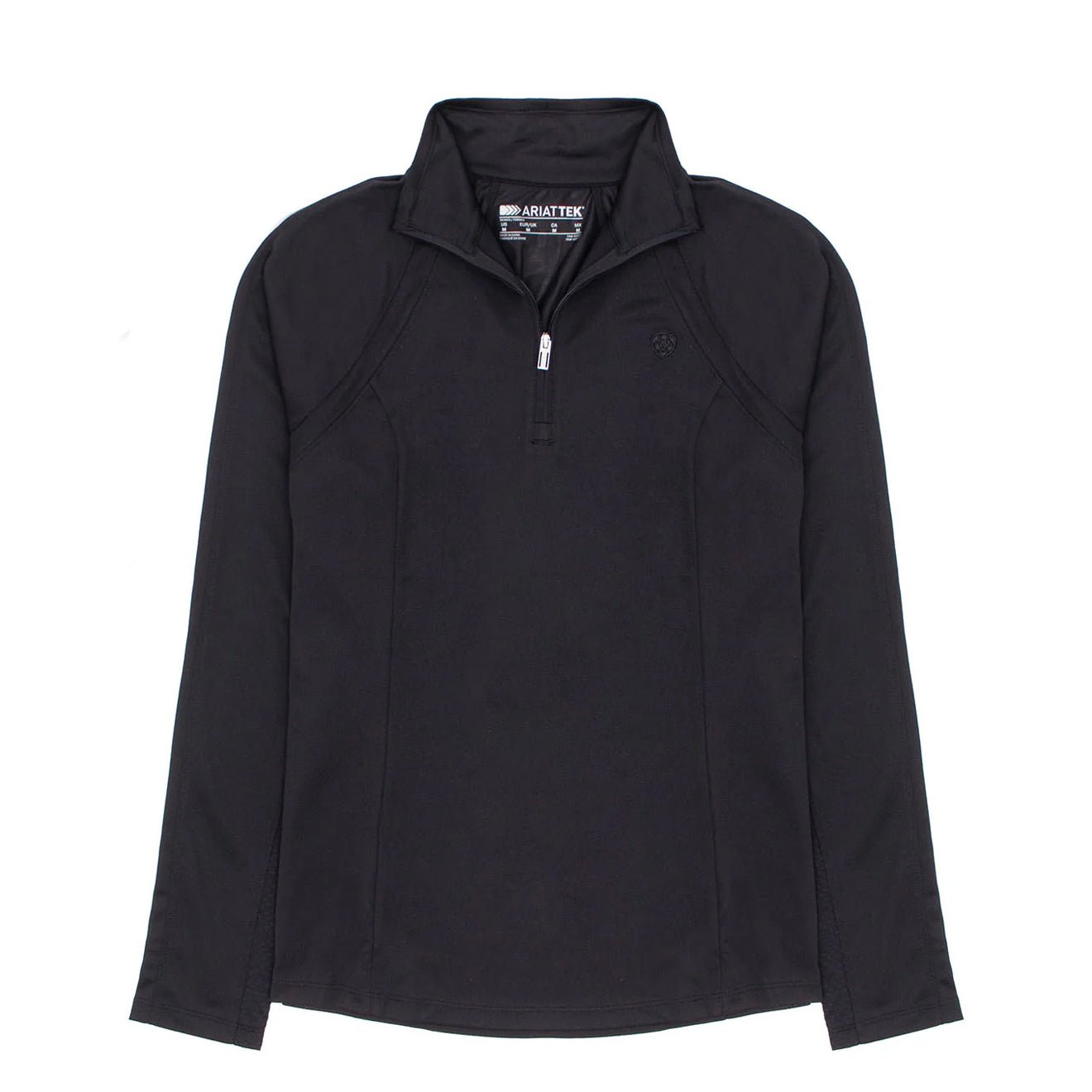 Ariat Womens Sunstopper 3.0 1/4 Zip Baselayer Black - The Sporting Lodge