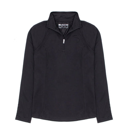 Ariat Womens Sunstopper 3.0 1/4 Zip Baselayer Black - The Sporting Lodge