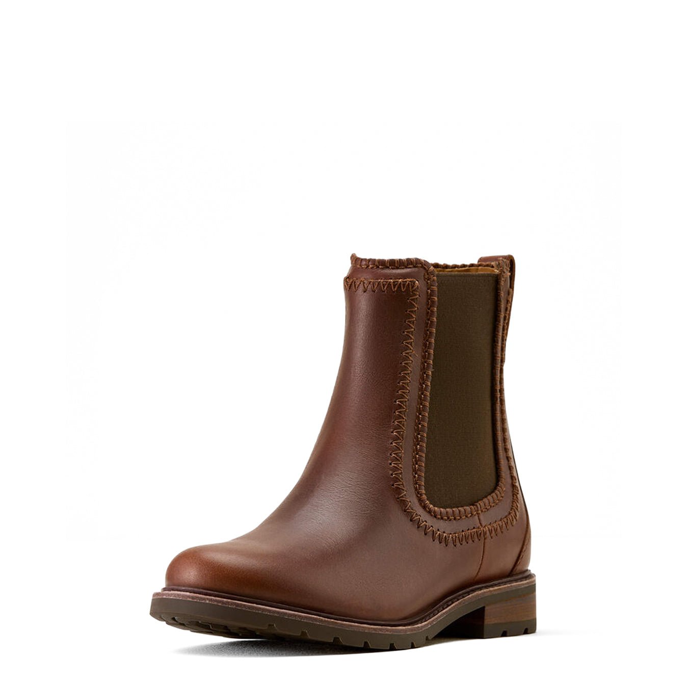 Ariat Womens Wexford Whipstitch Chelsea Boot Deep Cognac - The Sporting Lodge