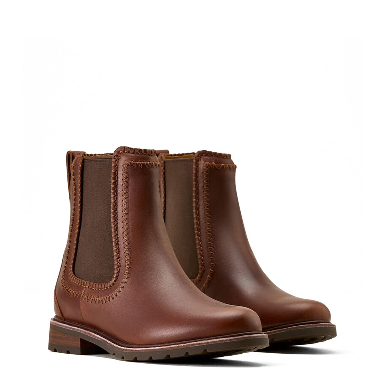 Ariat Womens Wexford Whipstitch Chelsea Boot Deep Cognac - The Sporting Lodge