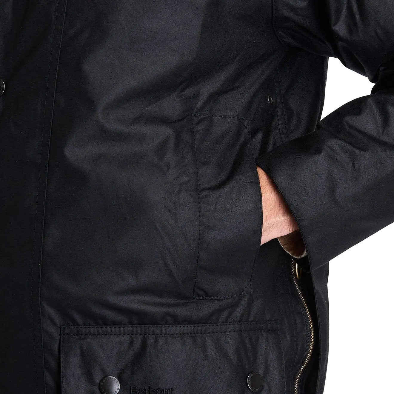 Barbour Beaufort Wax Jacket Black - The Sporting Lodge
