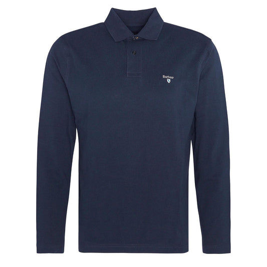 Barbour Original Sports Tailored L/S Polo Shirt Navy - The Sporting Lodge