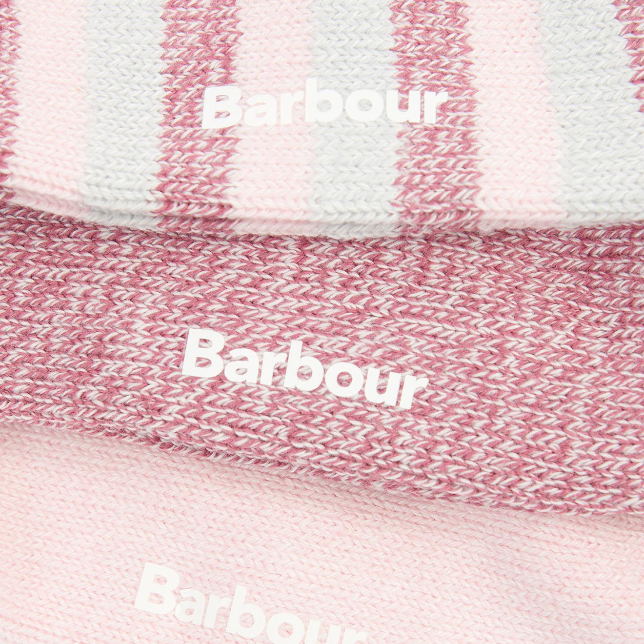 Barbour Womens Stripe Sock Gift Set Dewberry Pink Stripe - The Sporting Lodge