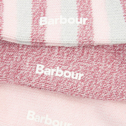 Barbour Womens Stripe Sock Gift Set Dewberry Pink Stripe - The Sporting Lodge