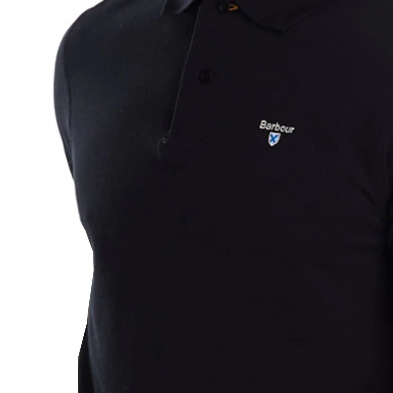 Barbour Tartan Cotton Pique Polo Shirt Black - The Sporting Lodge