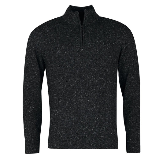 Barbour Tisbury Half Zip Sweater Black - The Sporting Lodge