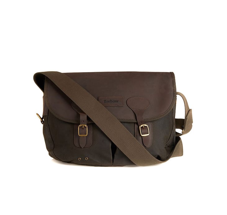Barbour Wax Leather Tarras Bag Olive - The Sporting Lodge