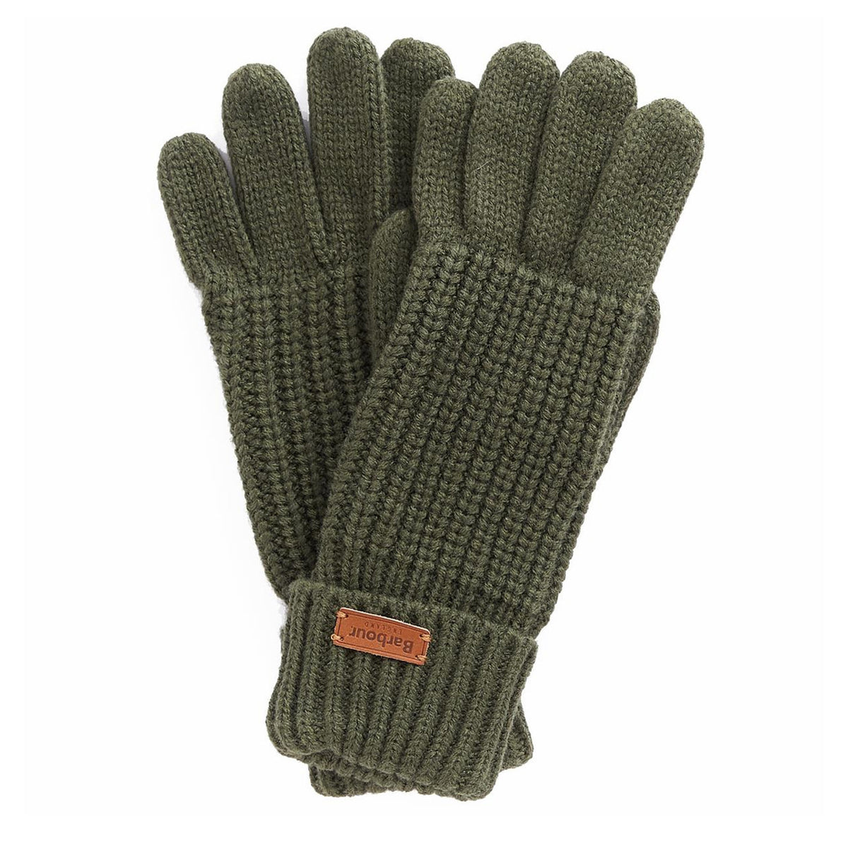 Barbour Womens Saltburn Knitted Gloves Olive - The Sporting Lodge