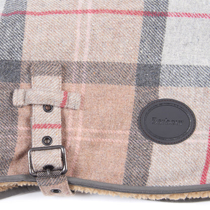 Barbour Wool Dog Coat Taupe / Pink - The Sporting Lodge