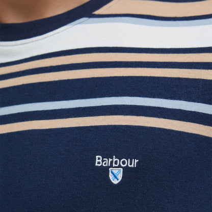 Barbour Aickmen Tailored Striped T-Shirt Navy