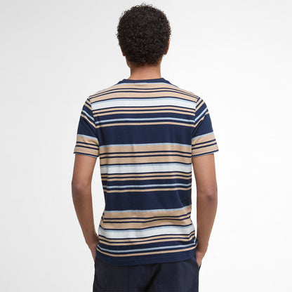Barbour Aickmen Tailored Striped T-Shirt Navy