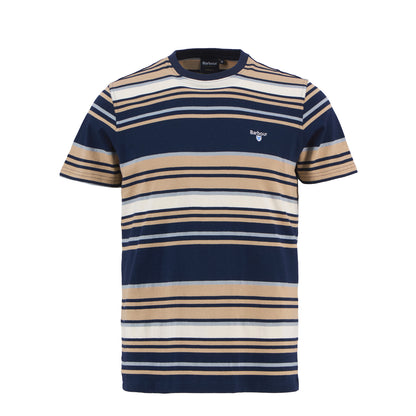 Barbour Aickmen Tailored Striped T-Shirt Navy