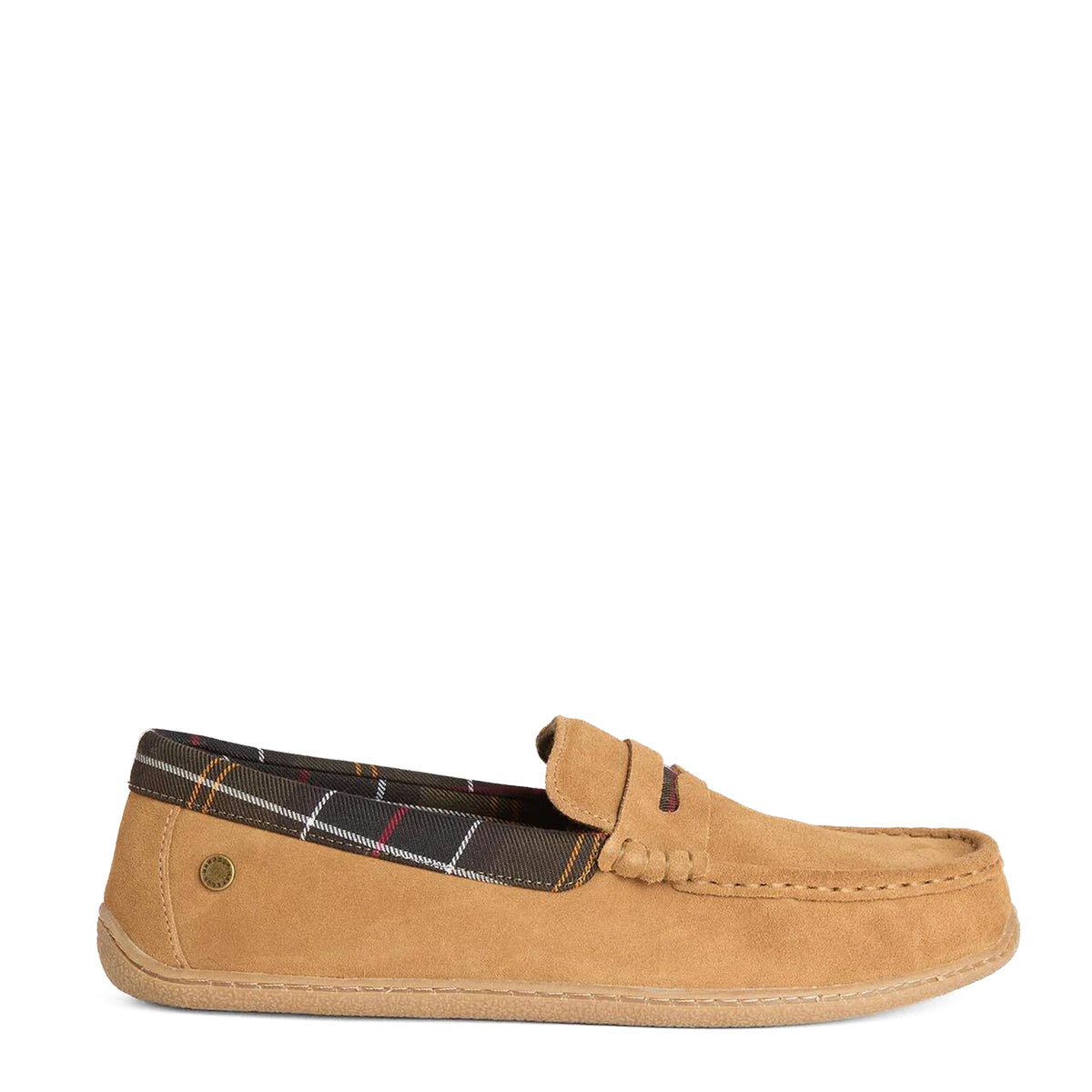 Barbour Albert Slipper Camel Suede