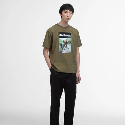 Barbour All-Weather Graphic Fit T-Shirt Mid Olive - The Sporting Lodge