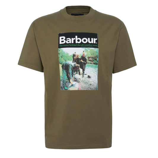 Barbour All-Weather Graphic Fit T-Shirt Mid Olive - The Sporting Lodge