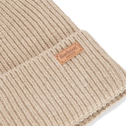 Barbour Amble Beanie Hat White Pepper - The Sporting Lodge