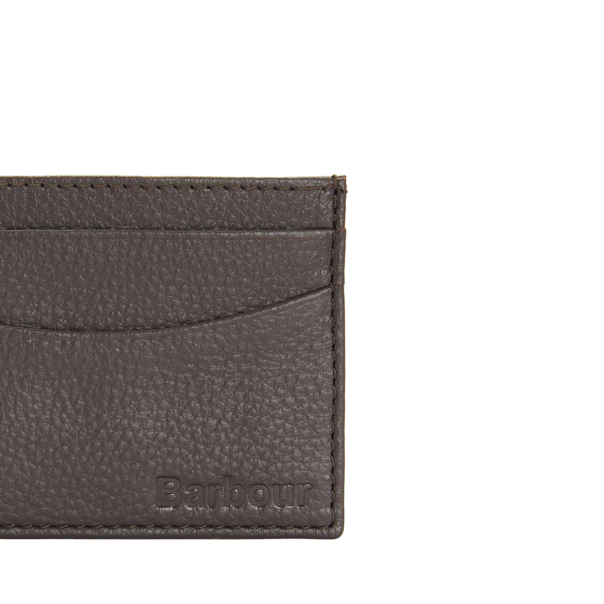 Barbour Amble Leather Card Holder Dark Brown