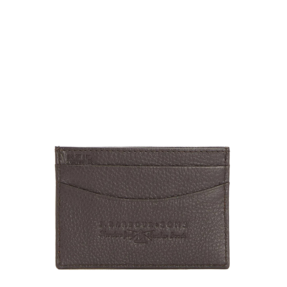 Barbour Amble Leather Card Holder Dark Brown