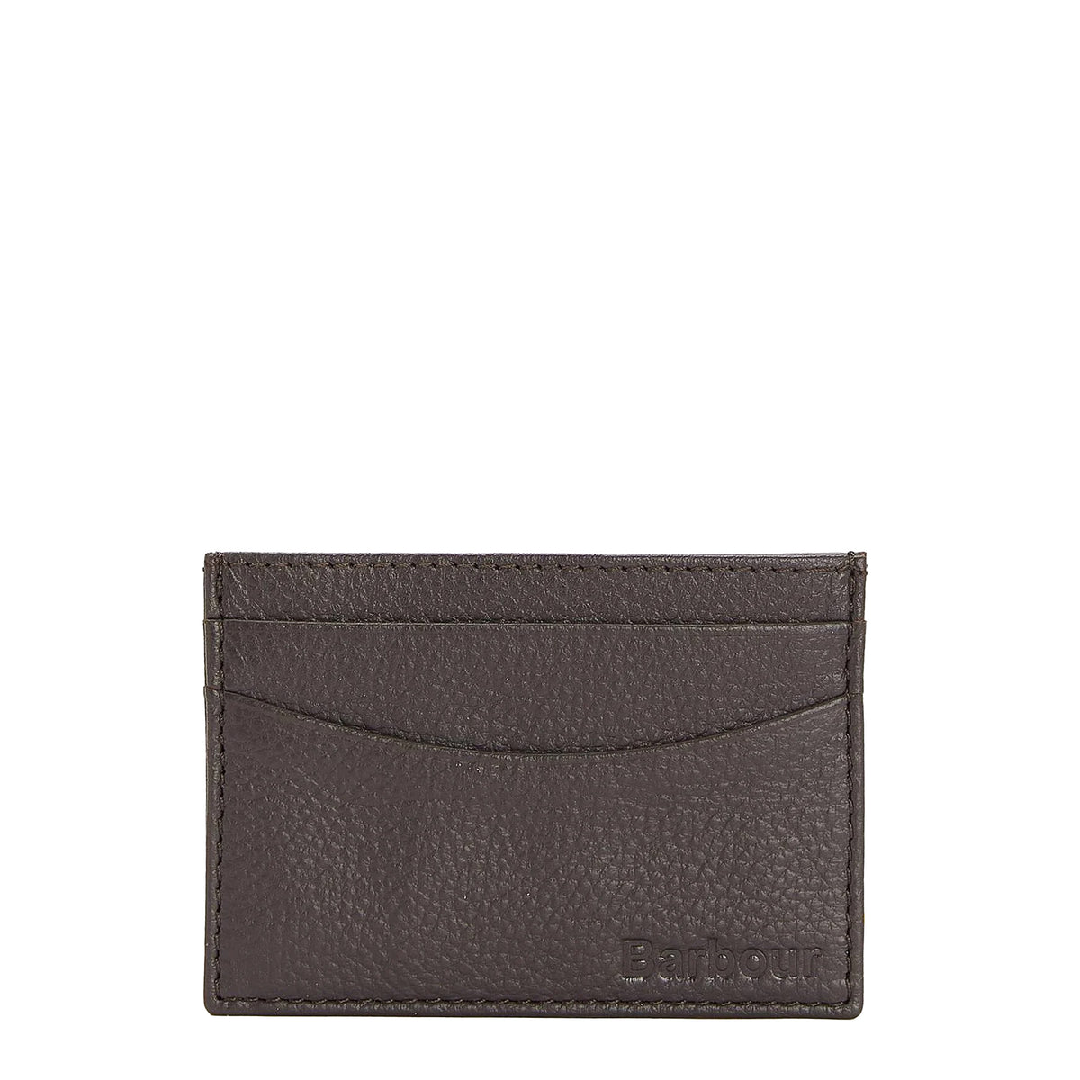Barbour Amble Leather Card Holder Dark Brown
