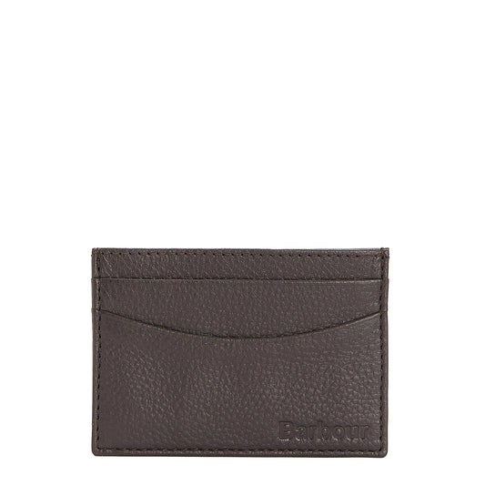 Barbour Amble Leather Card Holder Dark Brown