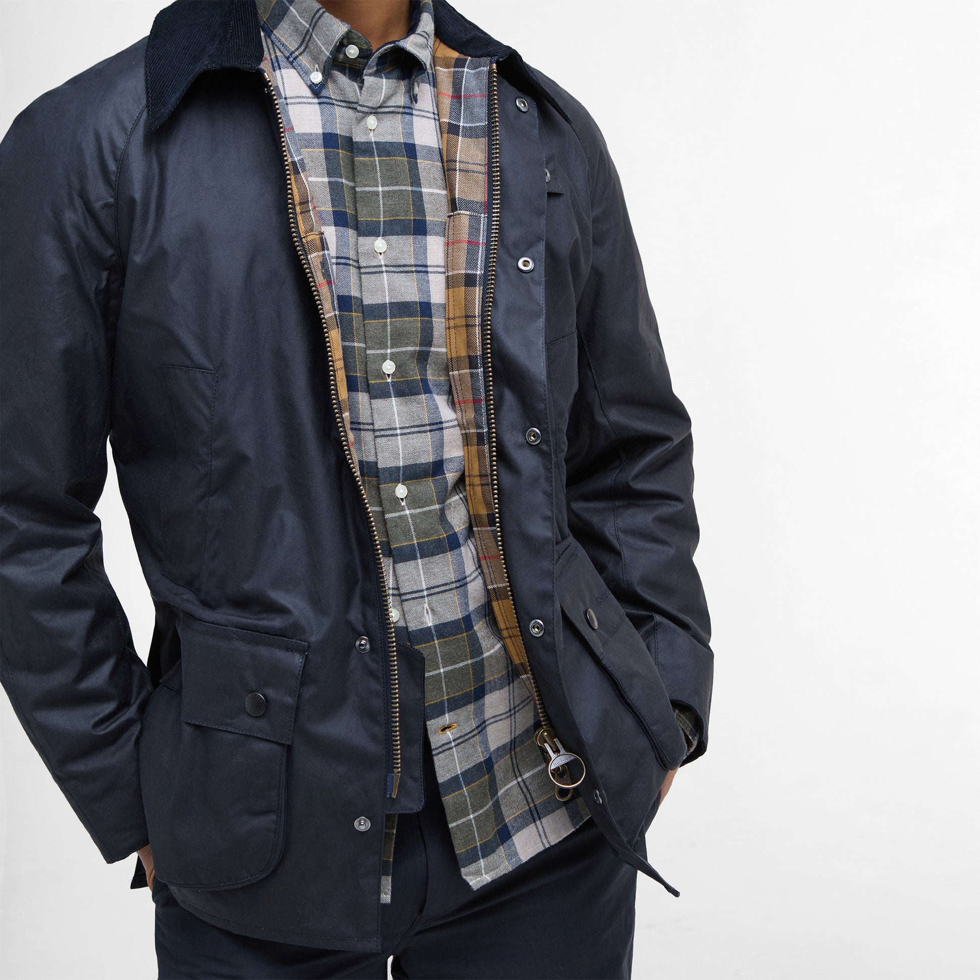 Barbour Ashby Waxed Jacket Navy