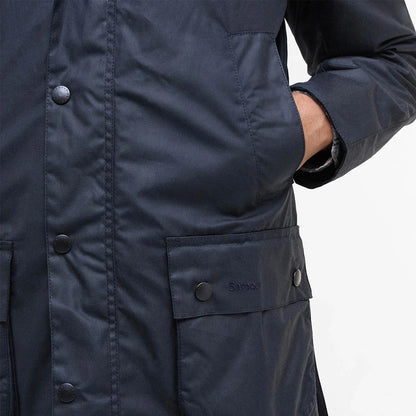 Barbour Ashby Waxed Jacket Navy - The Sporting Lodge