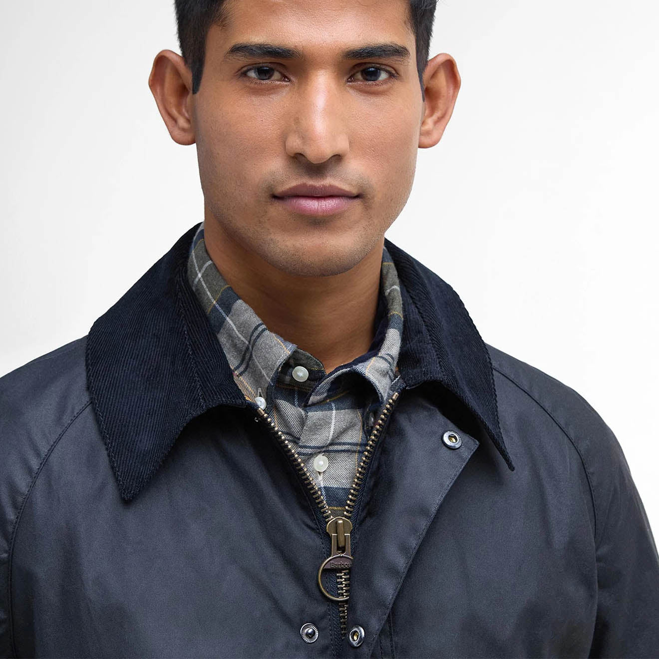 Barbour Ashby Waxed Jacket Navy - The Sporting Lodge
