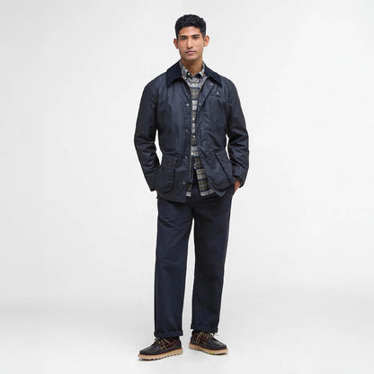 Barbour Ashby Waxed Jacket Navy - The Sporting Lodge